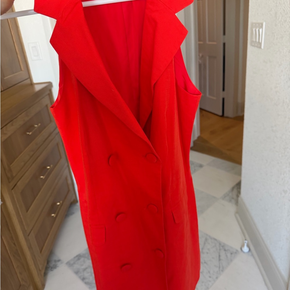 Chic Red Double-Breasted Mini Dress